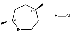 5-氟六氢-2-甲基-1H氮杂卓盐酸盐(1:1) 结构式