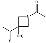 1-(3-氨基-3-(二氟甲基)氮杂环丁烷-1-基)乙-1-酮 结构式