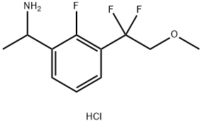 3-(1,1-二氟-2-甲氧基乙基)-2-氟-Α-甲基苯甲胺盐酸盐 结构式