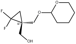 ((1S)-2,2-二氟-1-((四氢-2H-吡喃-2-基)氧基)甲基)环丙基)甲醇 结构式
