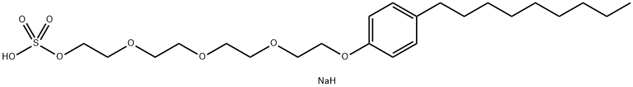 2-[2-[2-[2-(4-壬基苯氧基)乙氧基]乙氧基]乙氧基]-乙醇硫酸氢钠盐 结构式