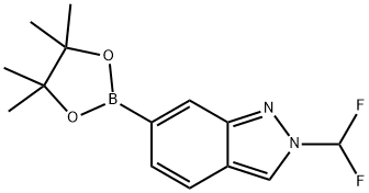 2-(二氟甲基)-6-(4,4,5,5-四甲基-1,3,2-二氧硼杂环戊烷-2-基)-2H-吲唑 结构式