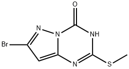 7-溴-2-(甲硫基)吡唑并[1,5-A][1,3,5]三嗪-4(3H)-酮 结构式