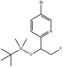 5-溴-2-[1-[[(1,1-二甲基乙基)二甲基甲硅烷基]氧基]-2-氟乙基]吡啶 结构式