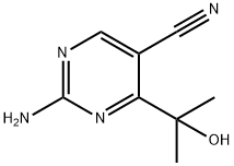 2-氨基-4-(1-羟基-1-甲基乙基)-5-嘧啶腈 结构式