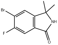 5-溴-6-氟-2,3-二氢-3,3-二甲基-1H-异吲哚-1-酮 结构式