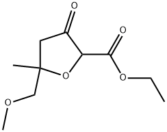 5-(甲氧基甲基)-5-甲基-3-氧代四氢呋喃-2-甲酸乙酯 结构式