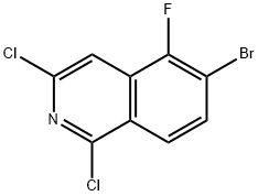 6-溴-1,3-二氯-5-氟异喹啉 结构式