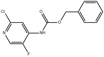 苄基(2-氯-5-氟吡啶-4-基)氨基甲酸酯 结构式
