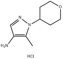5-甲基-1-(四氢2H-吡喃-4-基)-1H-吡唑-4-胺盐酸盐 结构式
