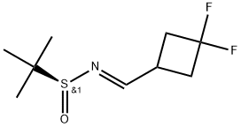 (E)-N-((3,3-二氟环丁基)亚甲基)-2-甲基丙烷-2-亚磺酰胺 结构式