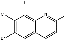 6-溴-7-氯-2,8-二氟喹啉 结构式