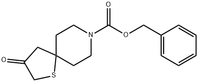 3-氧代-1-硫代-8-氮杂螺[4.5]癸烷-8-羧酸苄酯 结构式