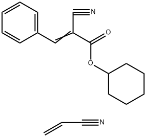 Cinnamic acid, .alpha.-cyano-, cyclohexyl ester, polymer with acrylonitrile 结构式