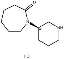 (R)-1-(哌啶-3-基)氮杂环庚-2-酮盐酸盐 结构式