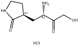 (S)-3-((S)-2-氨基-4-羟基-3-氧丁基)吡咯烷-2-酮(盐酸盐) 结构式