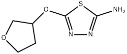 5-((四氢呋喃-3-基)氧基)-1,3,4-噻二唑-2-胺 结构式