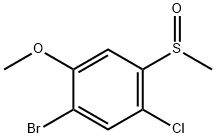 1-溴-5-氯-2-甲氧基-4-(甲基亚磺酰基)苯 结构式