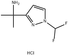 2-(1-(二氟甲基)-1H-吡唑-3-基)丙-2-胺盐酸盐 结构式
