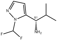 (S)-1-(1-(二氟甲基)-1H-吡唑-5-基)-2-甲基丙-1-胺 结构式