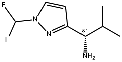 (S)-1-(1-(二氟甲基)-1H-吡唑-3-基)-2-甲基丙-1-胺 结构式