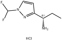 (S)-1-(1-(二氟甲基)-1H-吡唑-3-基)丙-1-胺盐酸盐 结构式