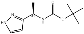 (R)-(1-(1H-吡唑-3-基)乙基)氨基甲酸叔丁酯 结构式