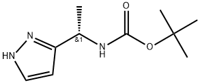 (S)-(1-(1H-吡唑-3-基)乙基)氨基甲酸叔丁酯 结构式