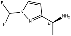 (S)-1-(1-(二氟甲基)-1H-吡唑-3-基)乙胺 结构式