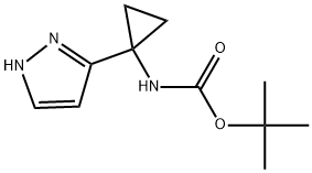 (1-(1H-吡唑-3-基)环丙基)氨基甲酸叔丁酯 结构式