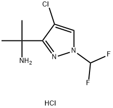2-(4-氯-1-(二氟甲基)-1H-吡唑-3-基)丙-2-胺盐酸盐 结构式