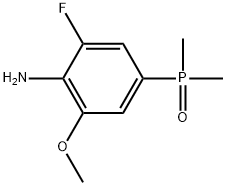 (4-氨基-3-氟-5-甲氧基苯基)二甲基氧化膦 结构式