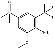 (4-氨基-3-甲氧基-5-(三氟甲基)苯基)二甲基氧化膦 结构式