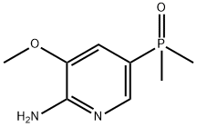 (6-氨基-5-甲氧基吡啶-3-基)二甲基氧化膦 结构式
