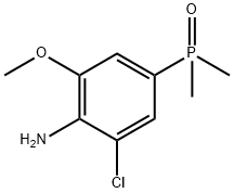 (4-氨基-3-氯-5-甲氧基苯基)二甲基氧化膦 结构式