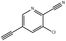 3-氯-5-乙炔基-2-吡啶腈 结构式