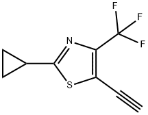 2-环丙基-5-乙炔基-4-(三氟甲基)噻唑 结构式