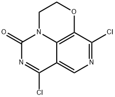 6,9-二氯-2,3-二氢-4H-1-氧杂-3A,5,8-三氮杂萘-4-酮 结构式