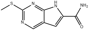 2-(甲硫基)-7H-吡咯并[2,3-D]嘧啶-6-甲酰胺 结构式