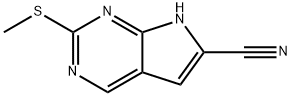 2-(甲硫基)-7H-吡咯并[2,3-D]嘧啶-6-腈 结构式