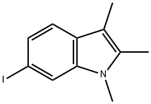 6-碘-1,2,3-三甲基1H吲哚 结构式