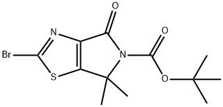 2-溴-6,6-二甲基-4-氧代-4,6-二氢-5H-吡咯并[3,4-D]噻唑-5-羧酸叔丁酯 结构式