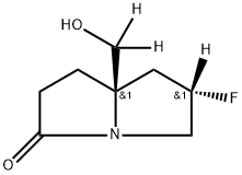 REL-(6S,7AR)-6-氟-7A-(羟甲基)四氢-1H-吡咯嗪-3(2H)-酮-D3 结构式