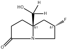 REL-(6S,7AR)-6-氟-7A-(羟甲基)四氢-1H-吡咯烷-3(2H)-酮-D2 结构式