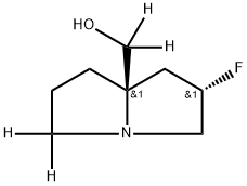 REL-((2R,7AS)-2-氟四氢-1H-吡咯嗪-7A(5H)-基)甲醇-D4 结构式