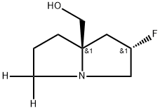 REL-((2R,7AS)-2-氟四氢-1H-吡咯嗪-7A(5H)-基)甲醇-D2 结构式