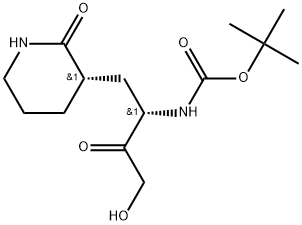 ((S)-4-羟基-3-氧代-1-((S)-2-氧代哌啶-3-基)丁-2-基)氨基甲酸叔丁酯 结构式