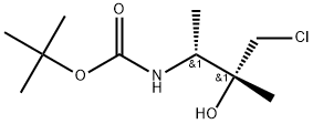 ((2R,3R)-4-氯-3-羟基-3-甲基丁-2-基)氨基甲酸叔丁酯 结构式