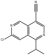 7-氯-1-异丙基-2,6-萘啶-4-腈 结构式
