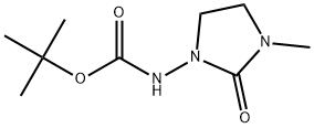 (3-甲基-2-氧代咪唑烷-1-基)氨基甲酸叔丁酯 结构式